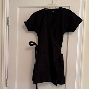 KOTN Black Mini Wrap Dress